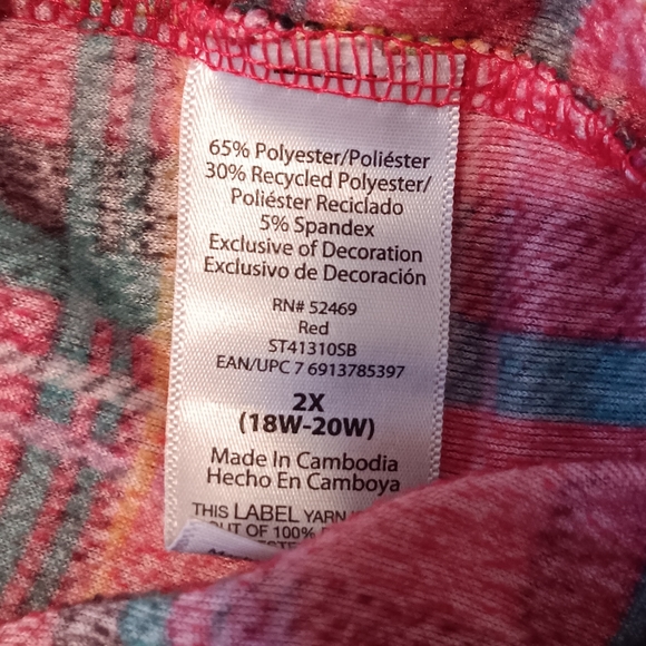 Secret Treasures Cozy Festive Plus Size Pajama Shirt and Pants Set - 2X Woman - Picture 16 of 16